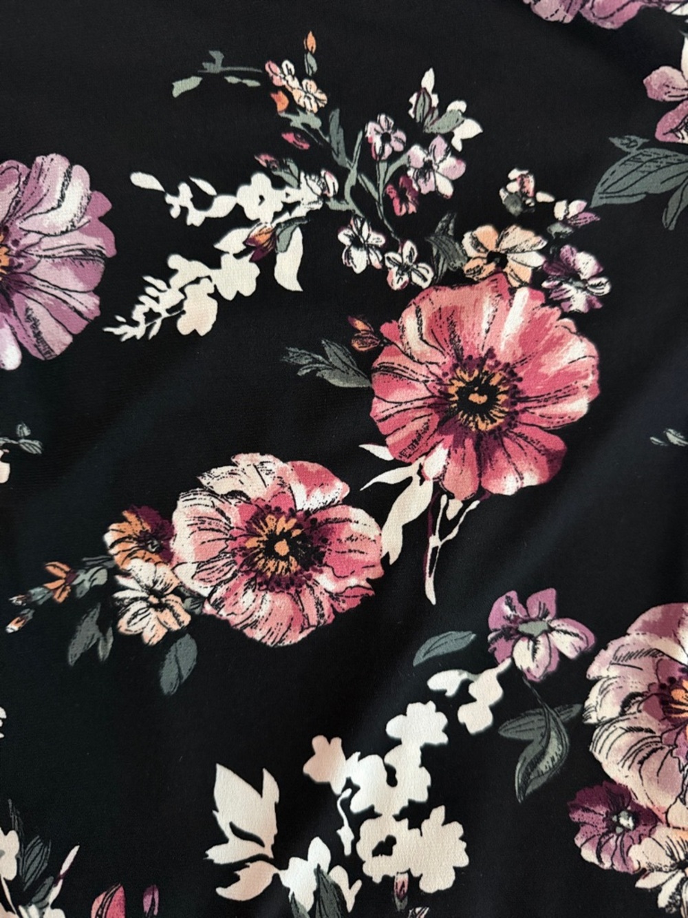 White House Black Market size large Black Floral Keyhole Halter Cami - Picture 2 of 3